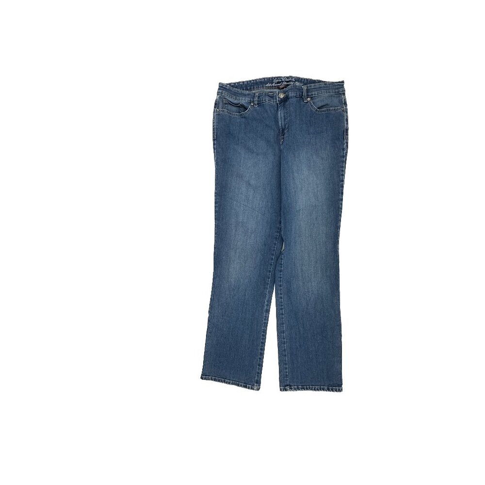 Gloria Vanderbilt Rail Straight Jeans Women 12 Blue Slimming Medium Wash Denim